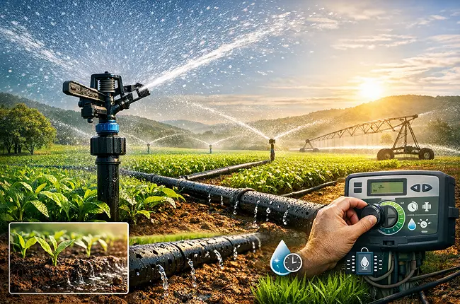 Modern Irrigation Sprinkler System